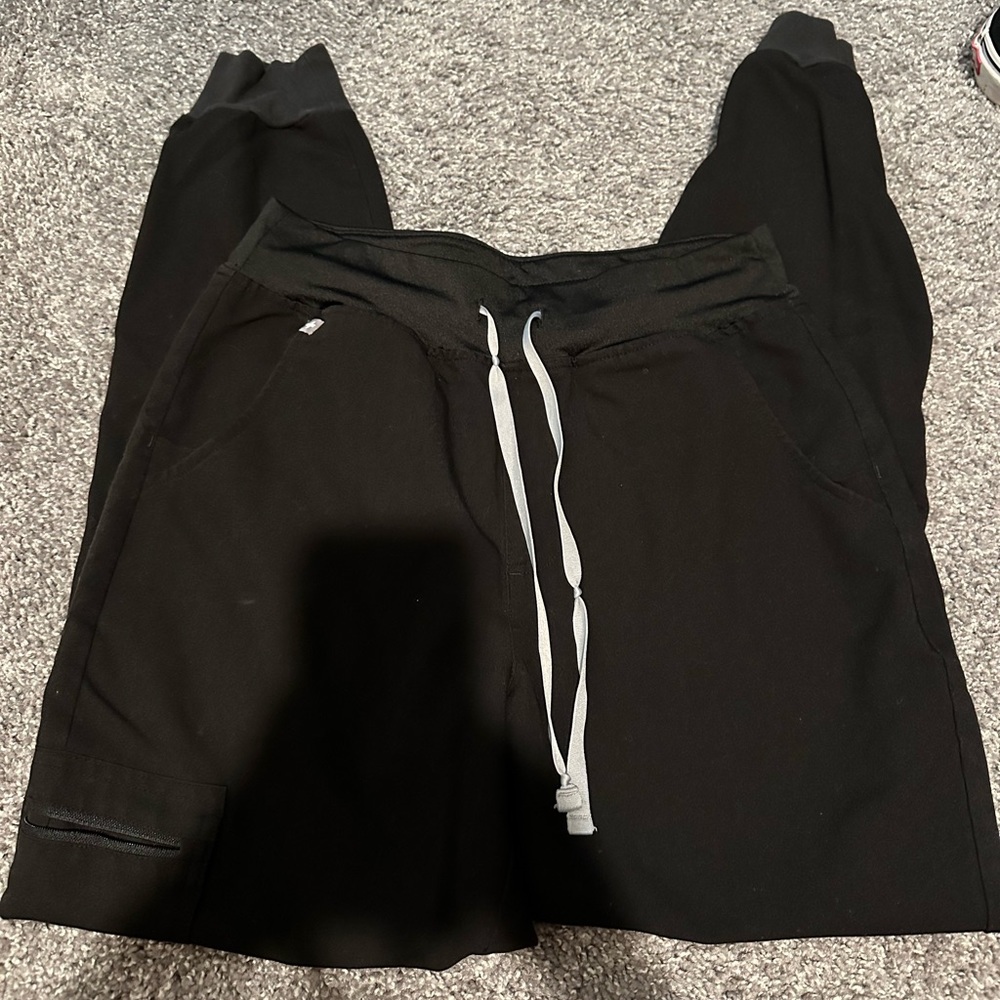 Figs Zamora Black Scub pants